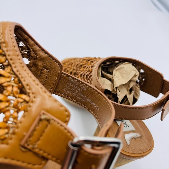 Steve Madden Ranya Woven Peep Toe Sandals Heels - Picture 4 of 8